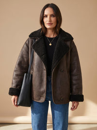 Alessia | Lässige und warme Damen Oversized Kunstfellmantel