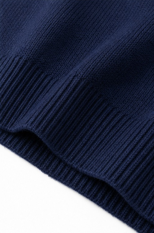 Cozelin | Oversized Knit Sweater in Navy Blue