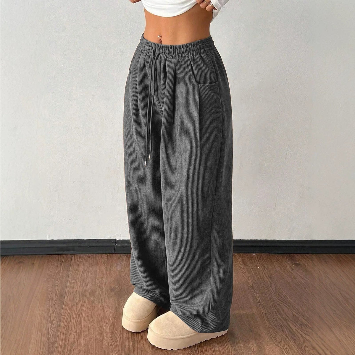 Drune | Cordhose – Weites Bein mit Kordelzug für Damen