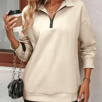 Emily | Bequemer und stilvoller Damen Sweatshirt mit halbem Zip