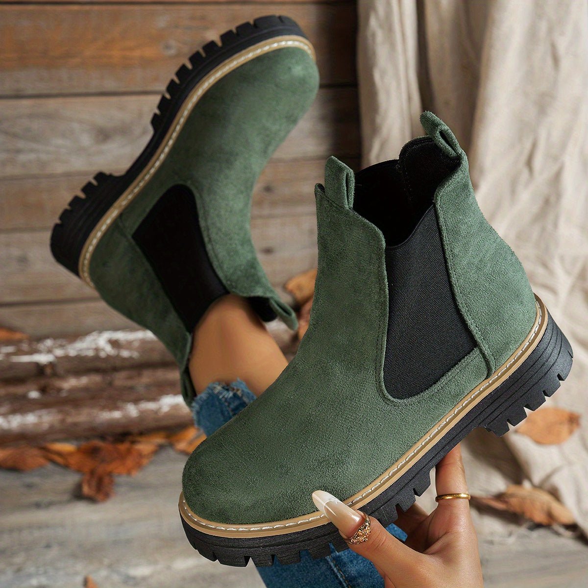 Mehetabel | Chelsea-Stiefeletten mit Profilsohle für Damen