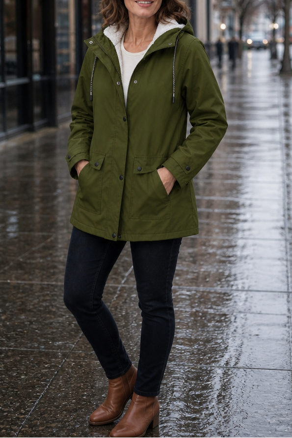 Windloft | Waterproof Hooded Jacket – Plush Lining für Frauen