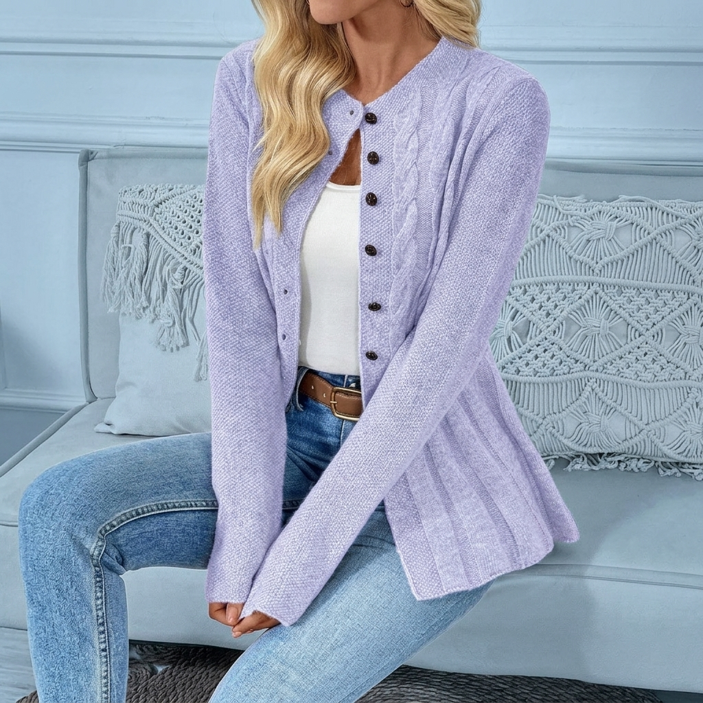 Hollingmere | Ribbed Knit Cardigan – Elegantes Layering für Frauen