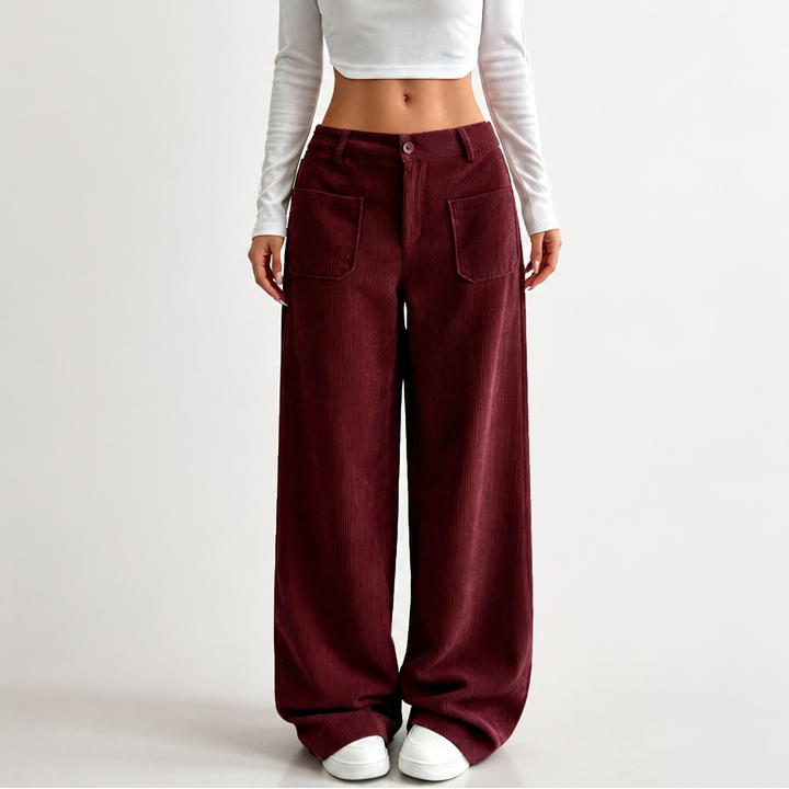 Cordelle | High-Waisted Wide-Leg Hose – Bequeme Passform für Frauen