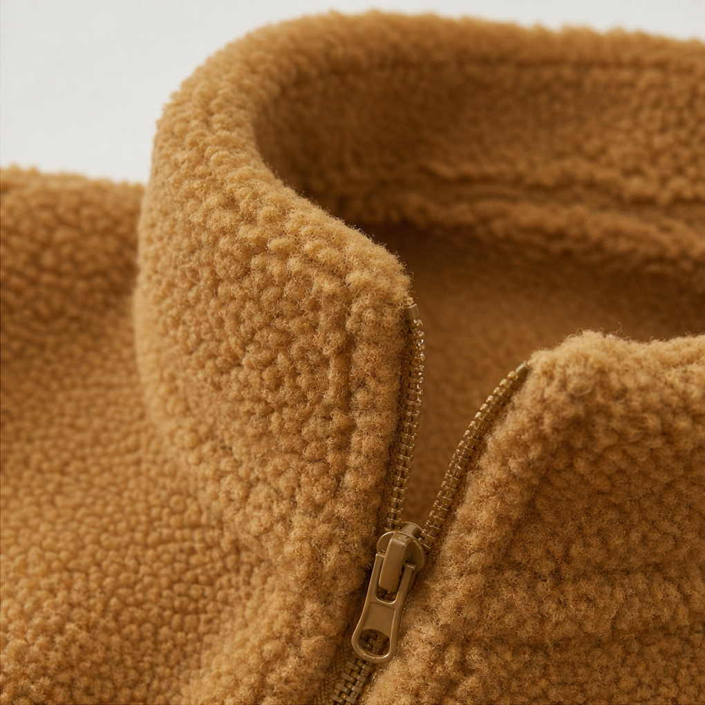 Velmora | Zip-Up Jacket – Plush Fleece-Look with High Collar