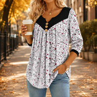 Mila | Elegantes und bequemes Damen Tunika Top mit Blumenmuster