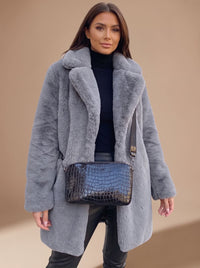 Valentina | Bequem und modischer Damen Kunstfellmantel