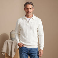 Leon | Klassischer und bequemer Herren-Zip-Strickpullover