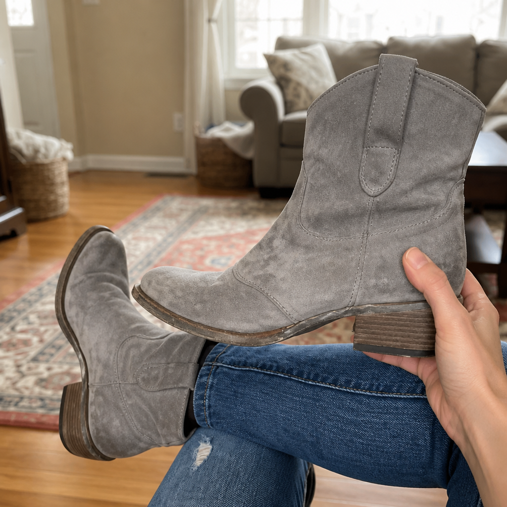 Charwell | Wildleder-Look Western Stiefeletten für Damen