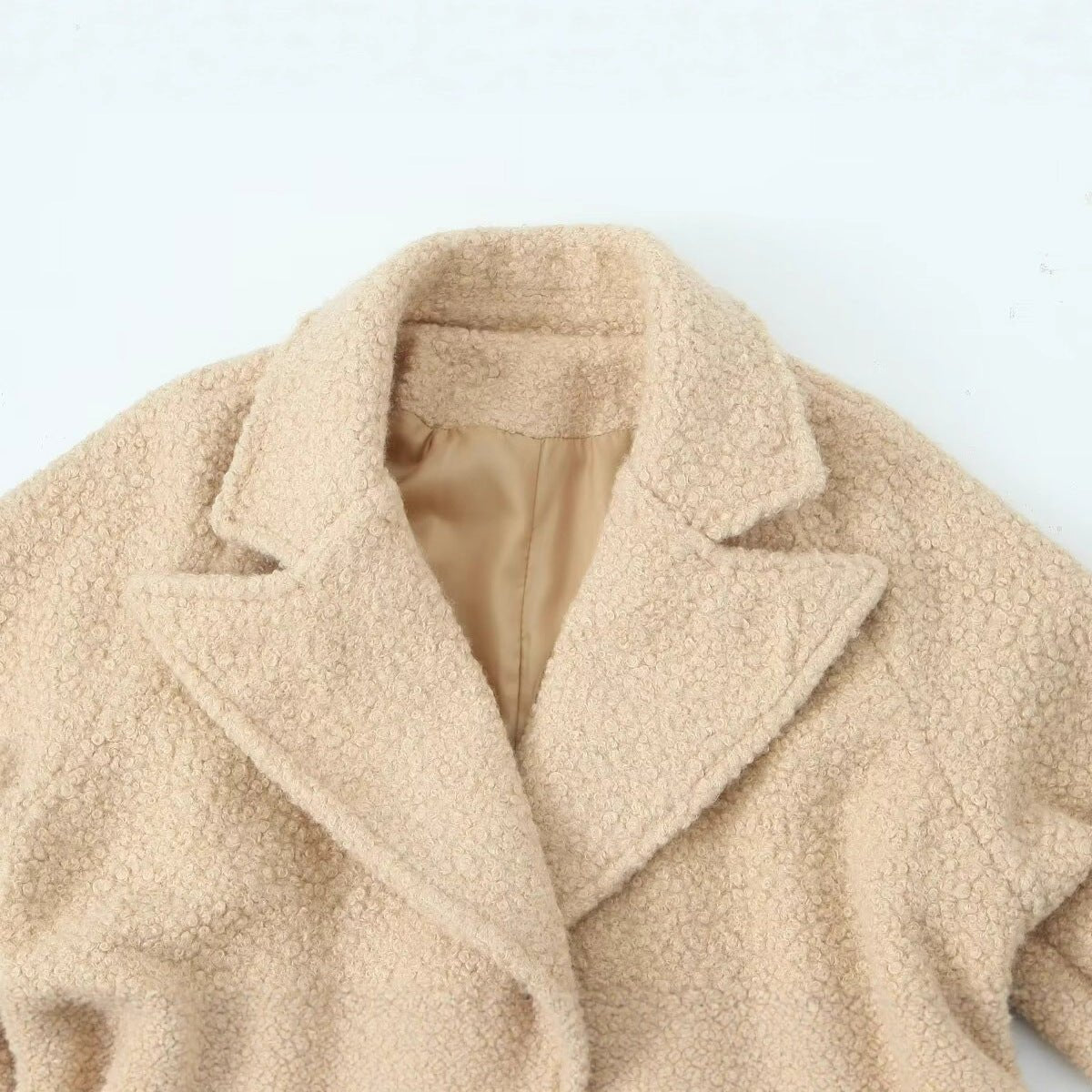 Drune | Langer Teddy-Mantel – Kuscheliger Trench-Stil für Damen