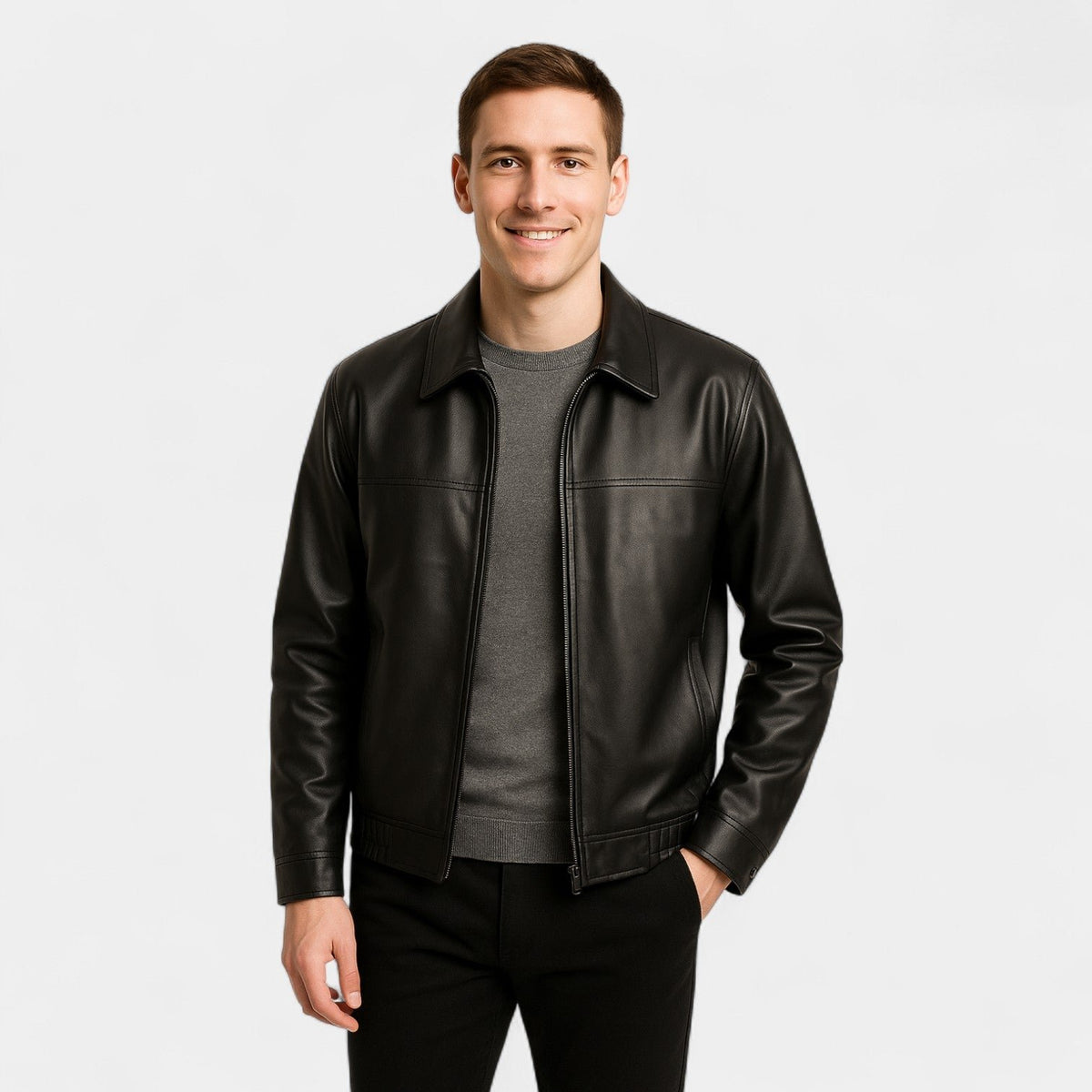 George | Lederjacke – Biker-inspiriert für Herren