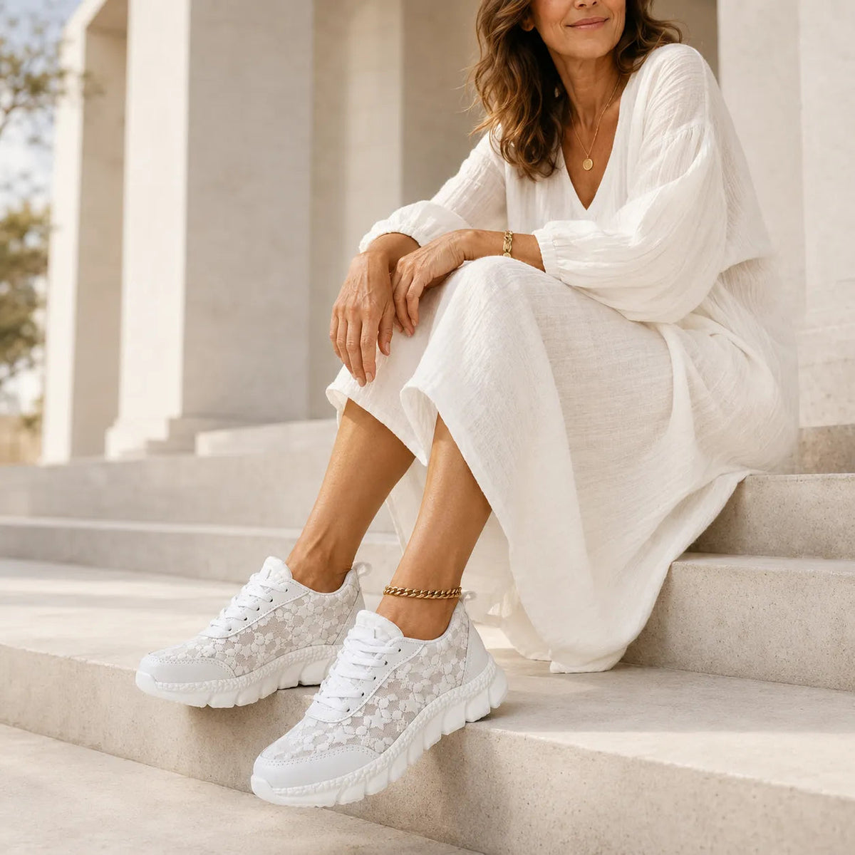 Stelline | Star Mesh Platform Sneakers für Frauen – Atmungsaktives Design