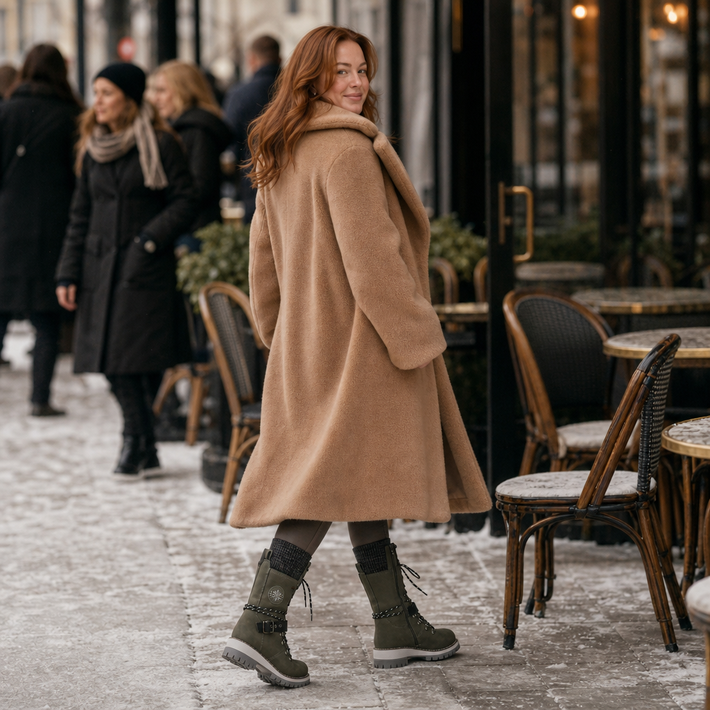 Cozette | Knit-Shaft Winter Boots – Warme und Stylische Chelsea-Stiefel für Damen