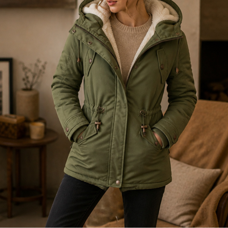 Warmbella | Padded Parka – Fleece-Lined with Defined Waist
