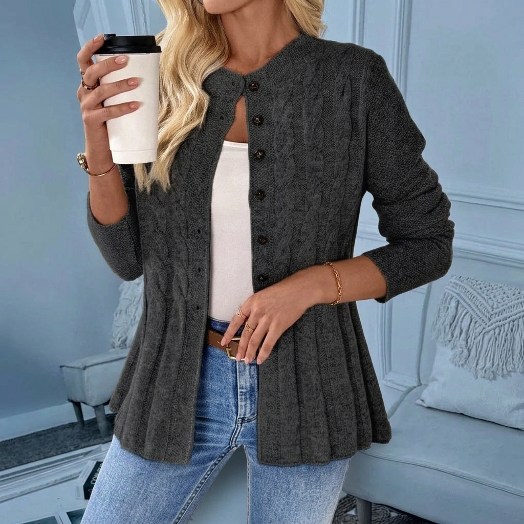 Hollingmere | Ribbed Knit Cardigan – Elegantes Layering für Frauen