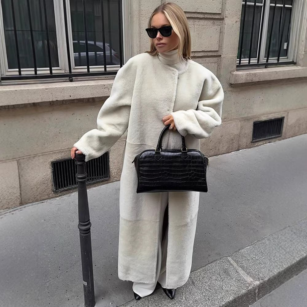 Drune | Teddy-Mantel – Oversize Longline Design für Damen