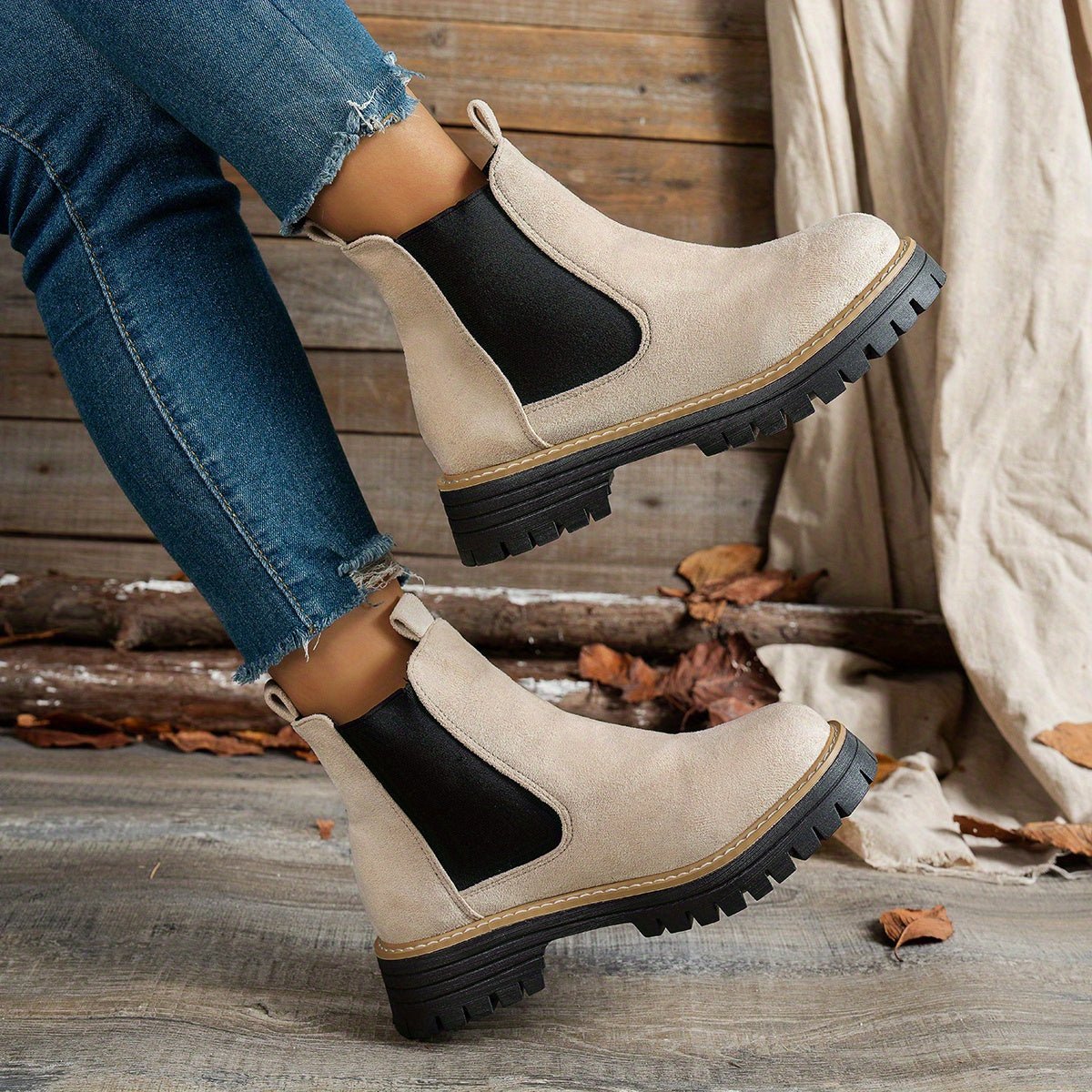 Mehetabel | Chelsea-Stiefeletten mit Profilsohle für Damen