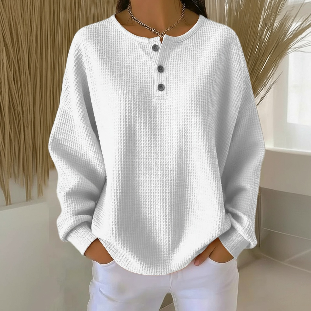 Alexa | Kuscheliger Waffelpullover 1