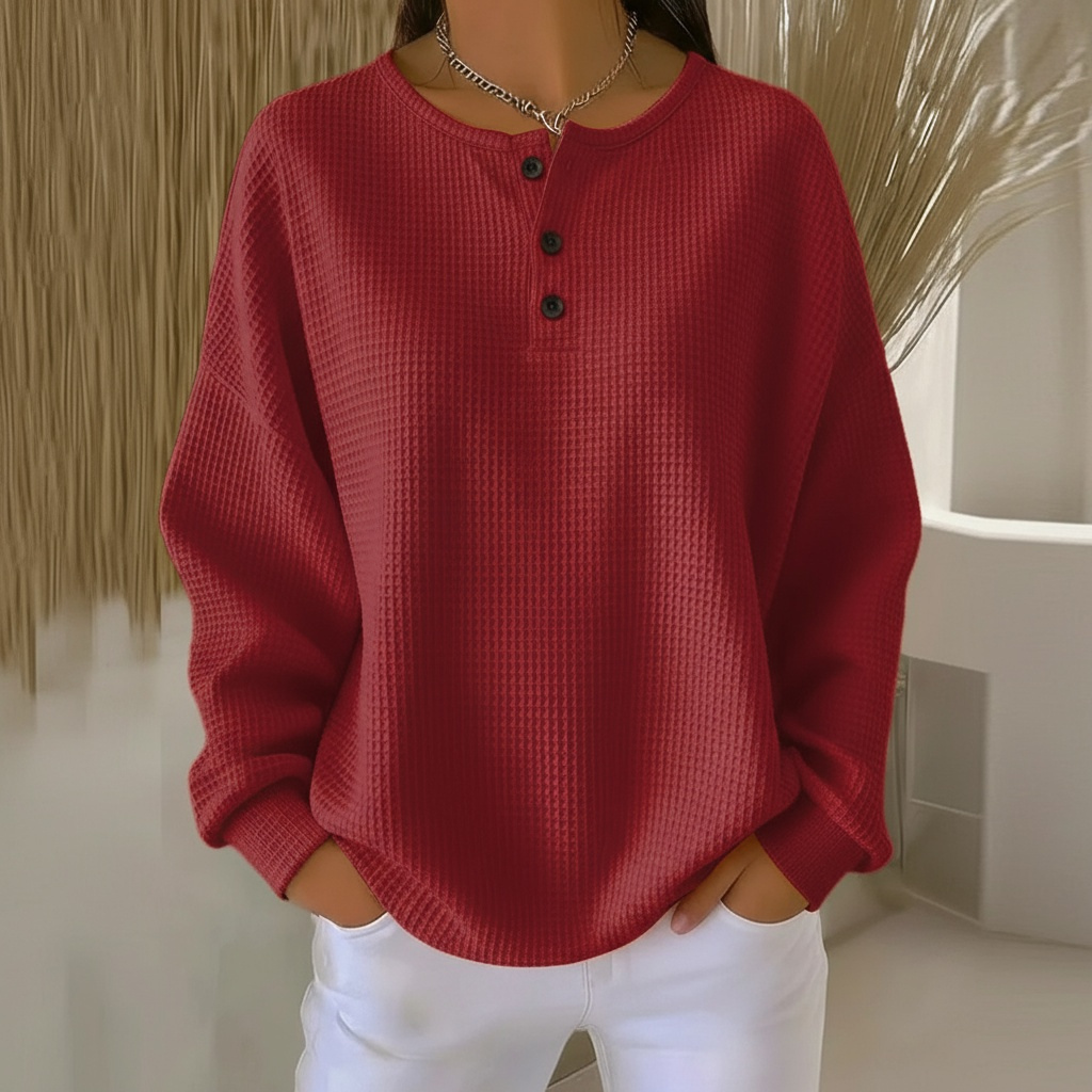 Alexa | Kuscheliger Waffelpullover 2