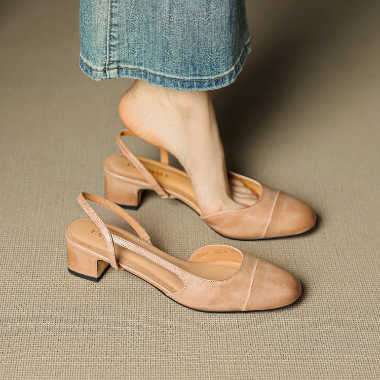 Elysia | Elegante Slingback-Pumps aus echtem Leder mit Blockabsatz 1