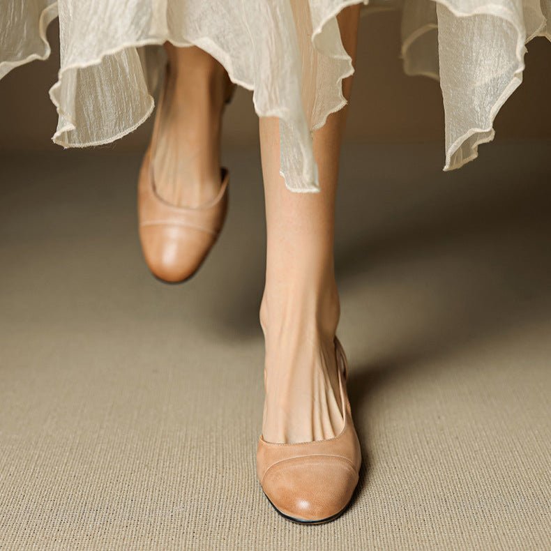 Elysia | Elegante Slingback-Pumps aus echtem Leder mit Blockabsatz 2