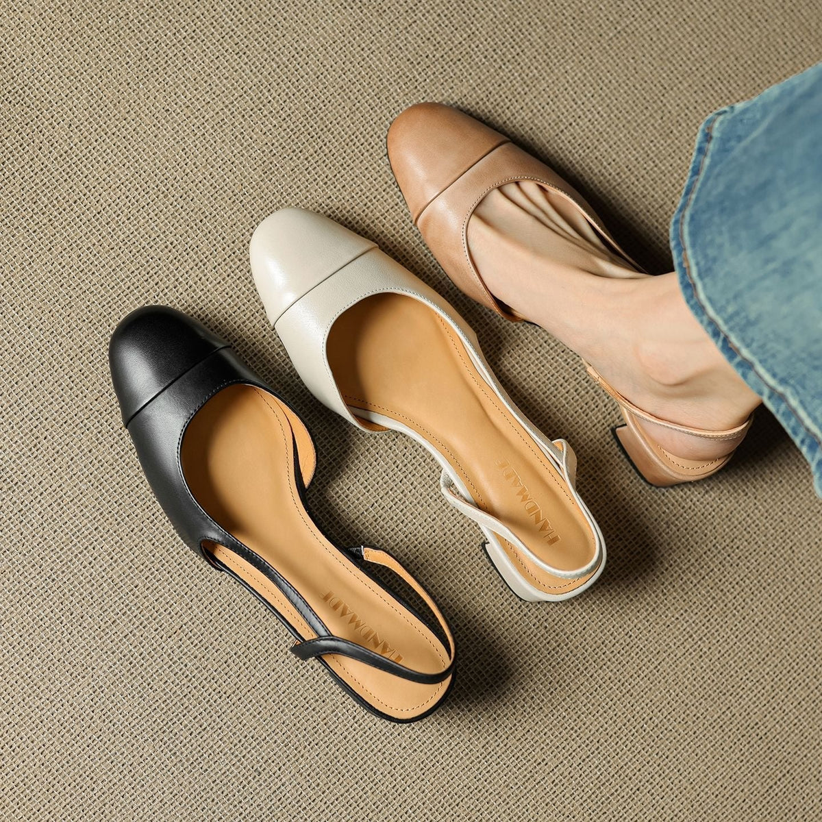 Elysia | Elegante Slingback-Pumps aus echtem Leder mit Blockabsatz 5