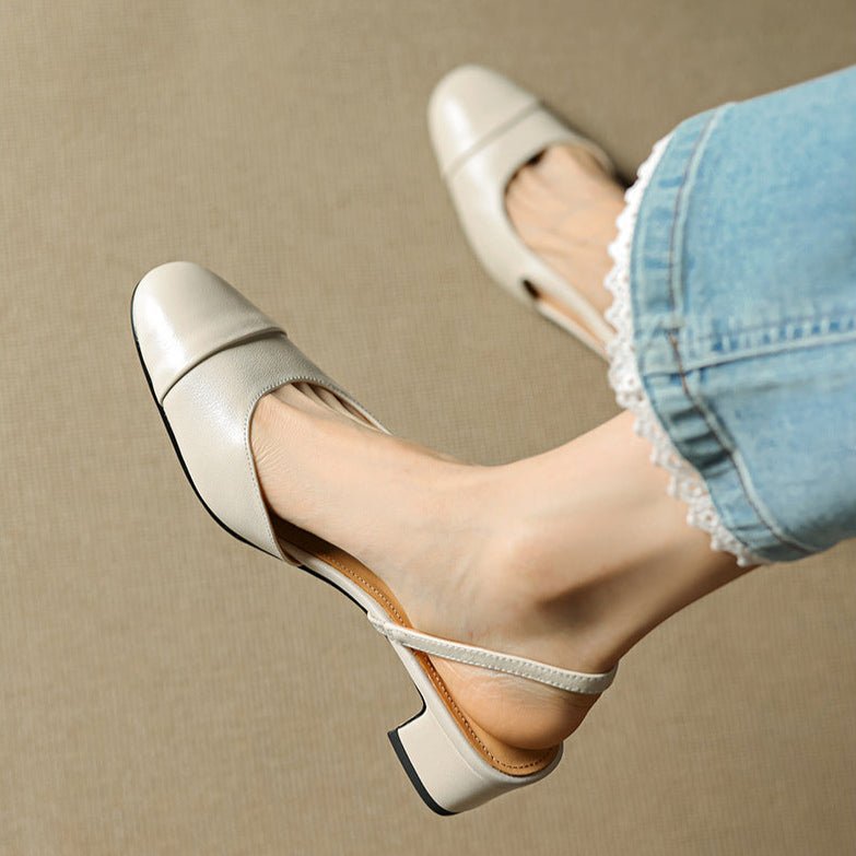 Elysia | Elegante Slingback-Pumps aus echtem Leder mit Blockabsatz 6