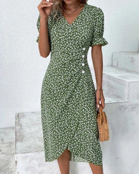 Katrin | Elegantes und vielseitiges Damen Midi Wickelkleid