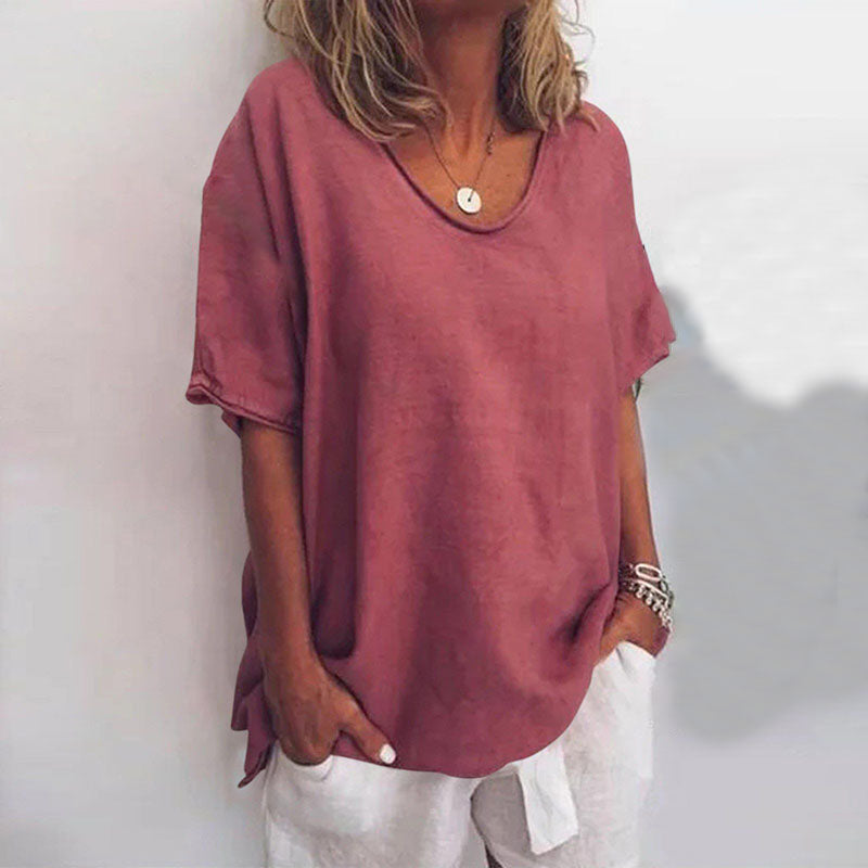 Hela | Lässiges, Bequemes &amp; Zeitloses Damen Rundhals-Shirt 3
