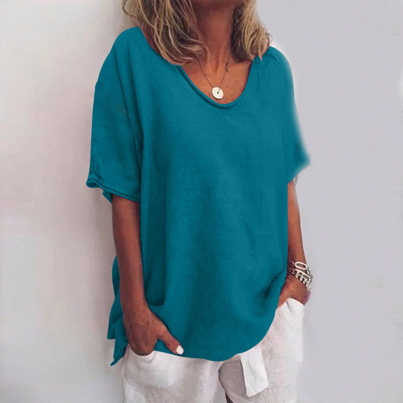 Hela | Lässiges, Bequemes &amp; Zeitloses Damen Rundhals-Shirt 4