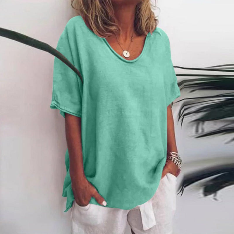 Hela | Lässiges, Bequemes &amp; Zeitloses Damen Rundhals-Shirt 5