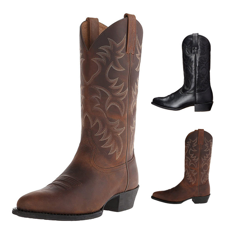 Olivie | Cowboystiefel Herren – Strapazierfähig, Bequem & Stilvoll in Schwarz 1