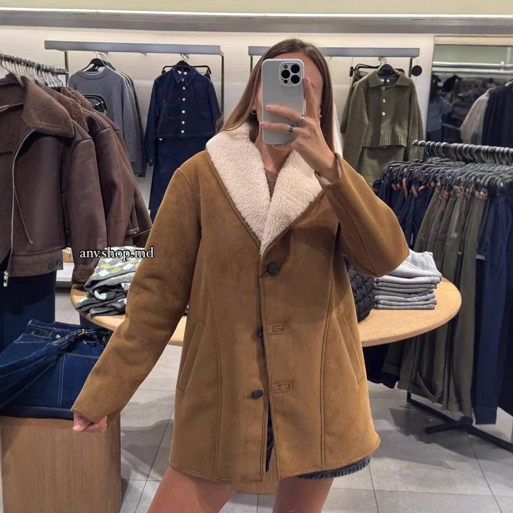 Drune | Kuscheliger Kurzmantel mit Teddyfutter für Damen