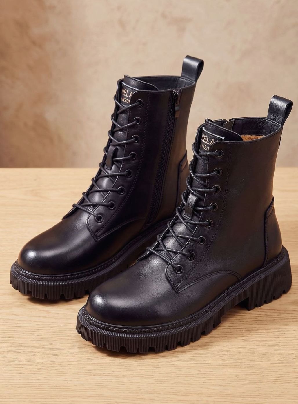 Elfriede | Ankle Boots – Gefütterte Schnür-Stiefeletten für Damen