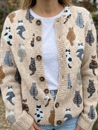 Lena | Verspielte und Gemütliche Damen Strick Strickjacke