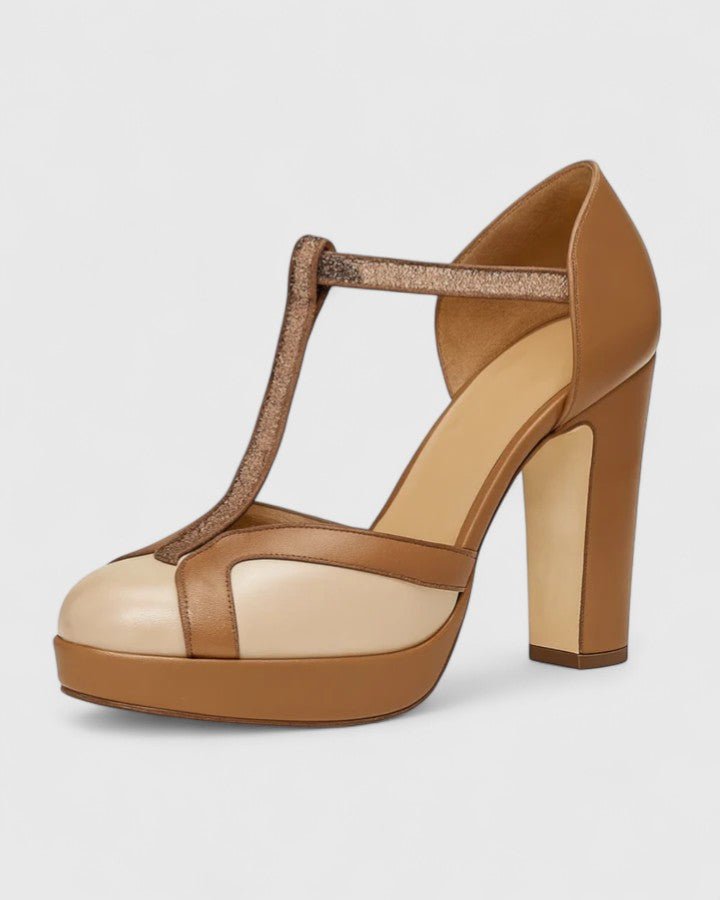 Christina | Close Toe T-Strap Heels – Elegantes Design für Frauen