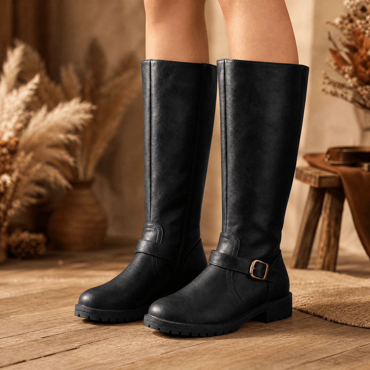 Ridella | Kniehohe Reitstiefel mit Doppel-Detailierung