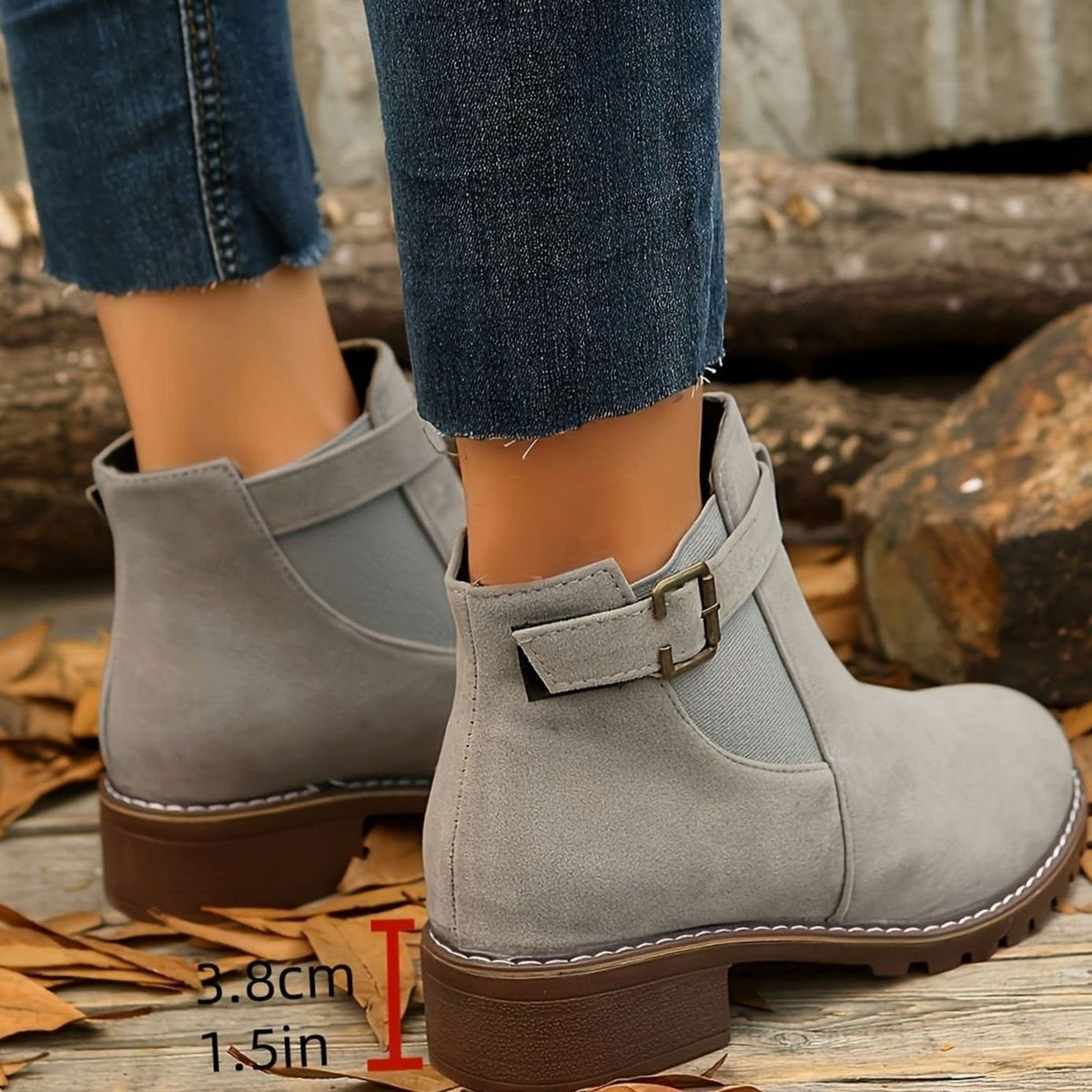 Katrina | Chelsea Boots – Damen Stiefeletten mit Blockabsatz