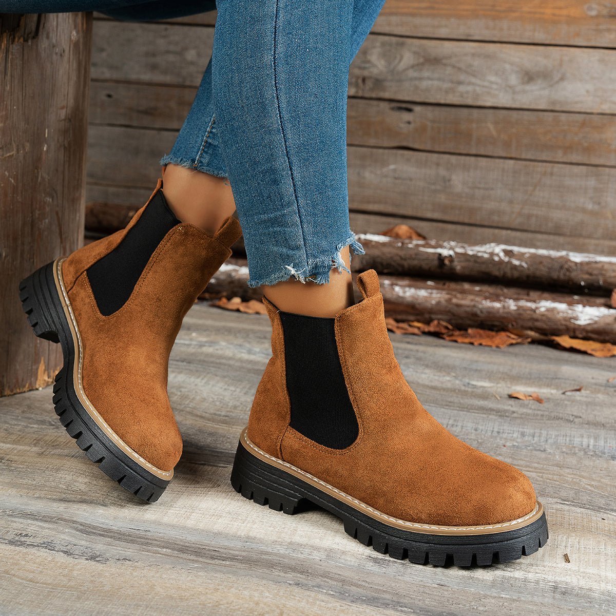 Mehetabel | Chelsea-Stiefeletten mit Profilsohle für Damen