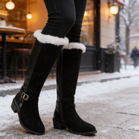 Mandy | Kuschelige und Modische Damen Kniehohe Winterstiefel