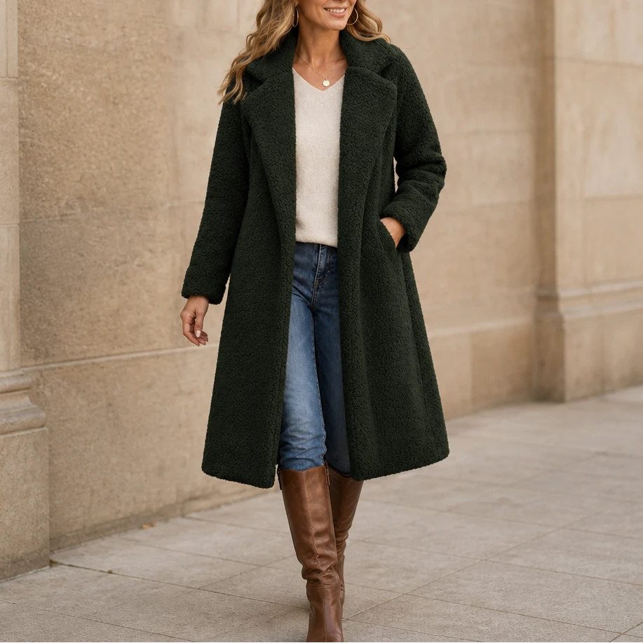 Veloura | Teddy Mantel – Langer und Kuscheliger Style für Damen