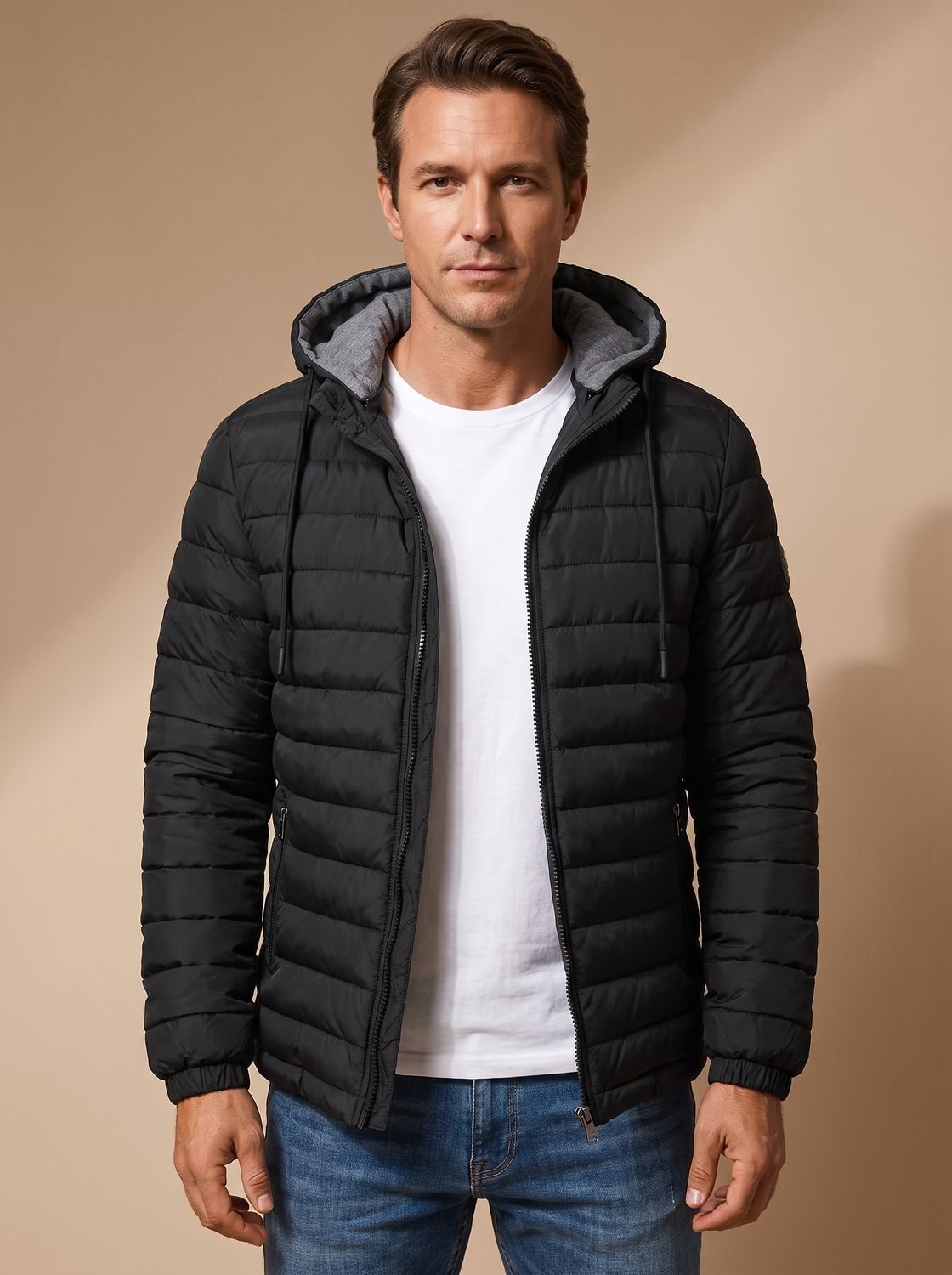 Matthias | Gesteppte Kapuzenjacke voor Heren met Thermoisolatie