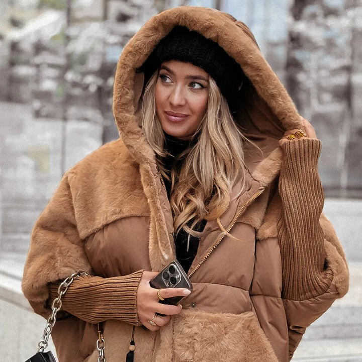 Cozevia | Quilted Hooded Jacket – Oversized Style for Women