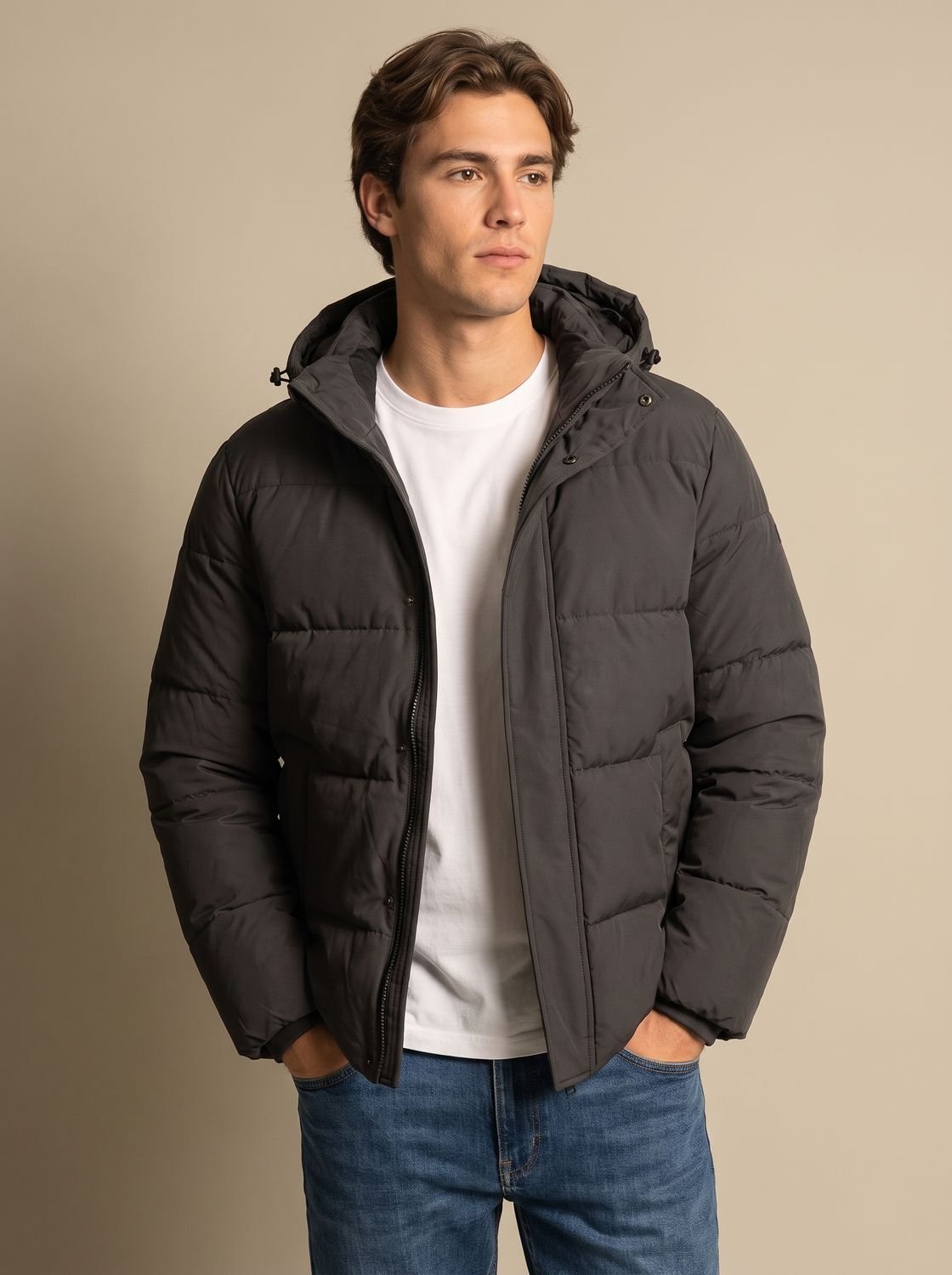 Matthias | Gesteppte Kapuzenjacke voor Heren met Thermoisolatie
