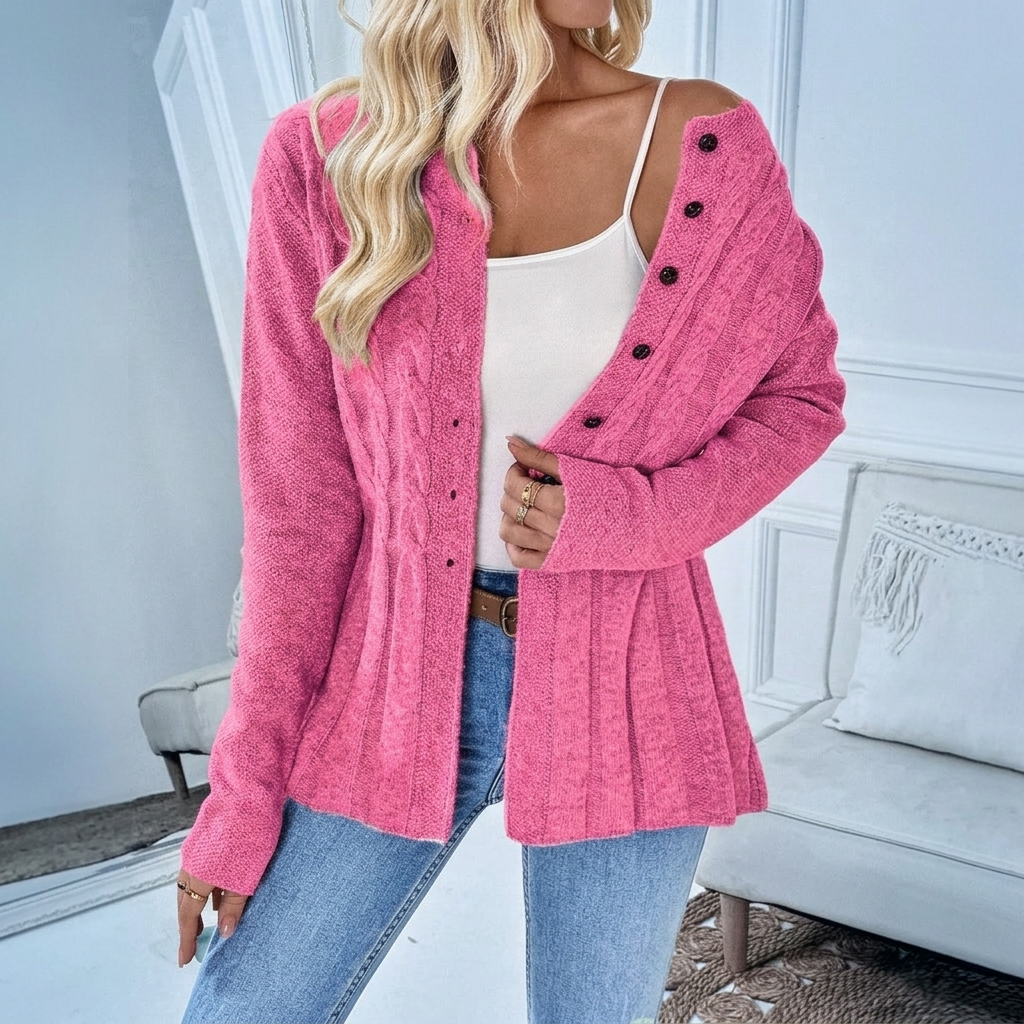 Hollingmere | Ribbed Knit Cardigan – Elegantes Layering für Frauen