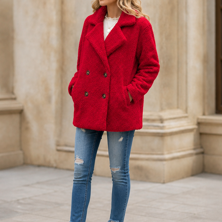 Cozelle | Teddy-Fleece Winterjacke – Bequemer, warmer Stil