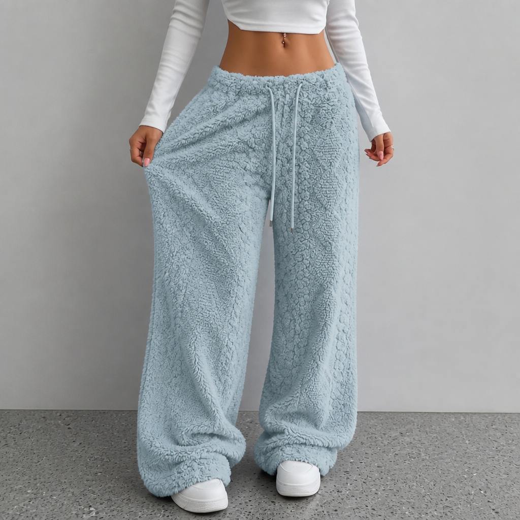 Thermalayne | Sherpa Fleece-Lined Wide-Leg Pants – Gemütliche Eleganz für jede Gelegenheit