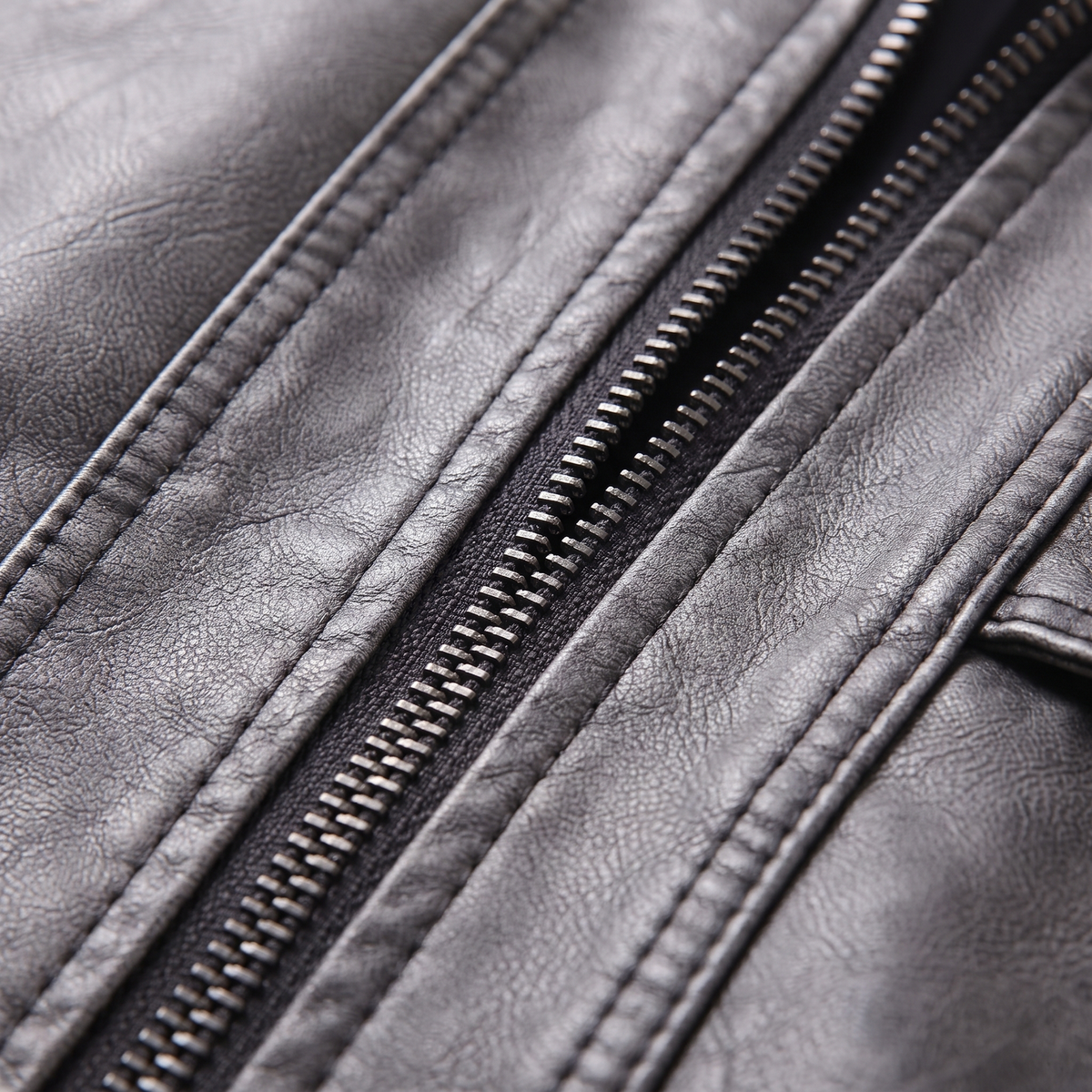 Maverick | Multi Pocket Leather Biker Jacket – Rugged Utility Style for Men
