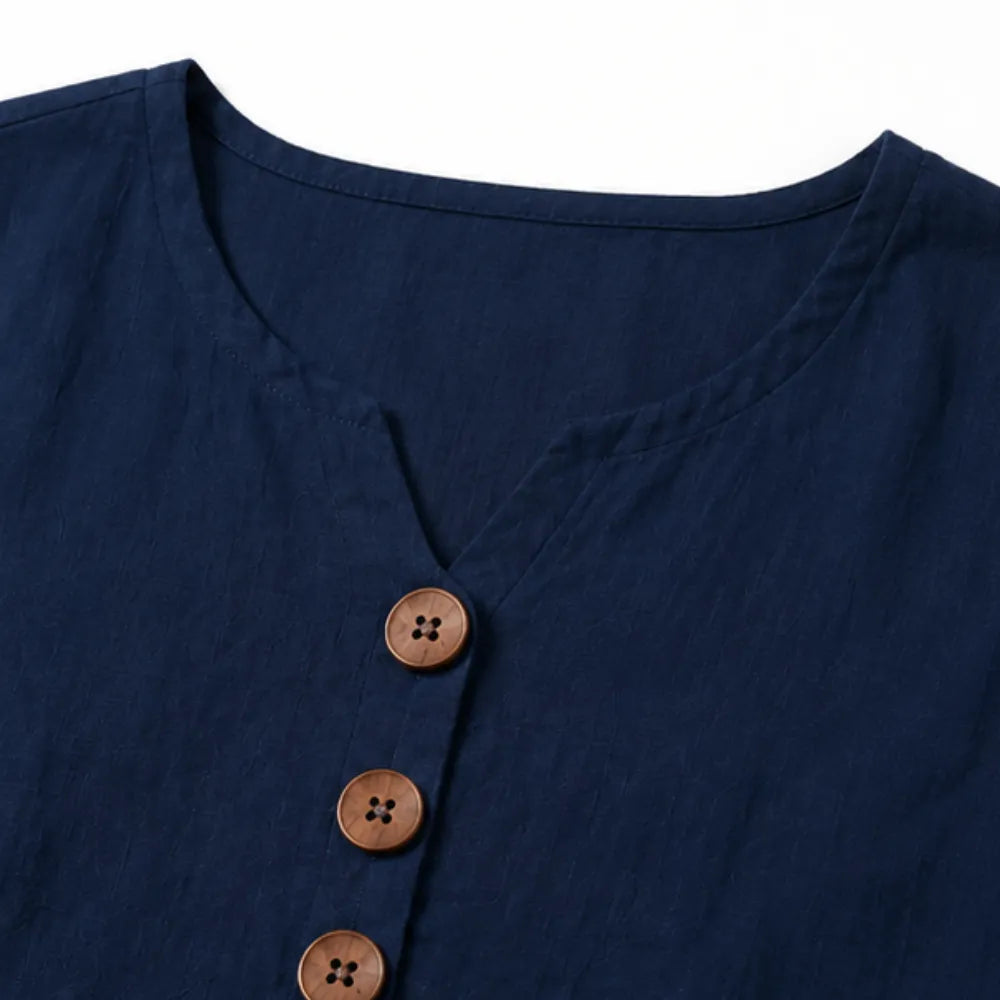 Wearbella | V-Ausschnitt Bluse – Lockere Rüschung für Frauen
