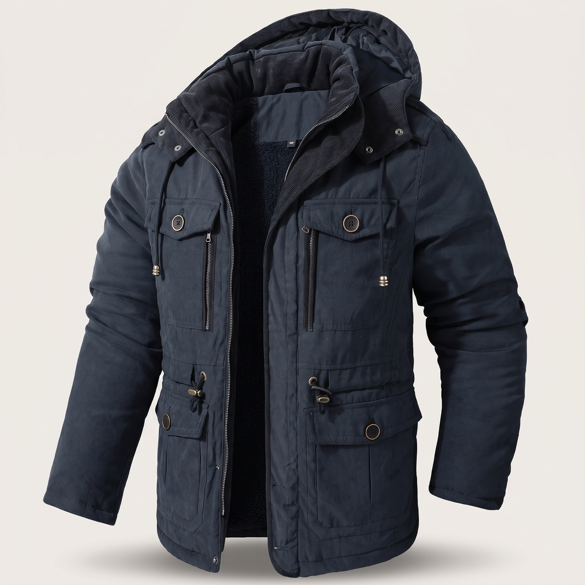 Praktische | Praktische Hooded Winter Coat – Strukturiert und Warm